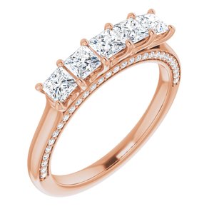 14k rose 1 ctw diamond anniversary band  