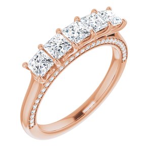 14k rose 1 1/6 ctw diamond anniversary band  