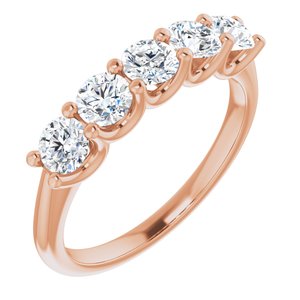 14k rose 1 ctw diamond anniversary band