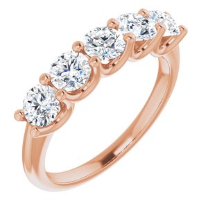 14k rose 1 1/3 ctw diamond anniversary band 