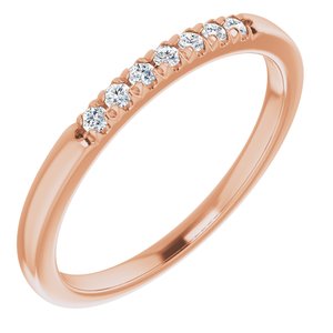 14k rose 1/10 ctw diamond anniversary band  