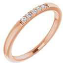 14k rose .07 ctw diamond french-set anniversary band 