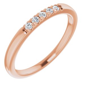 14k rose 1/10 ctw diamond french-set anniversary band 