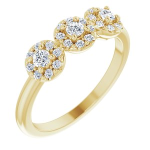 14k yellow 3/8 ctw diamond anniversary band