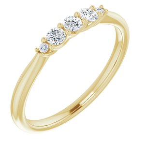 14k yellow 1/5 ctw diamond anniversary band