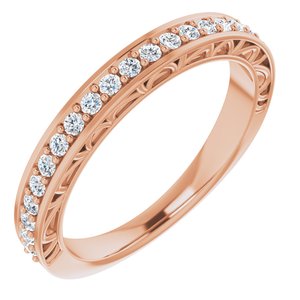 14k rose 1/3 ctw diamond anniversary band