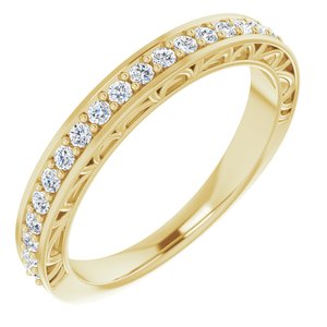 14k yellow 1/3 ctw diamond anniversary band