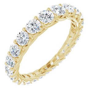 14k yellow 1 1/8 ctw diamond graduated eternity band size 4