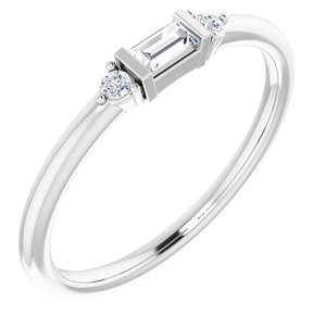 platinum 1/8 ctw diamond stackable ring