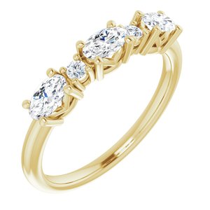 14k yellow 7/8 ctw diamond anniversary band