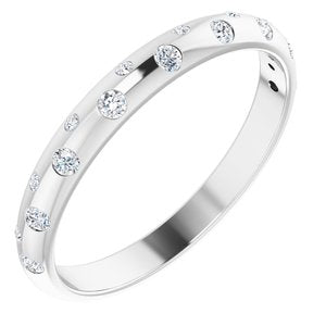 platinum 1/6 ctw diamond anniversary band size 8 