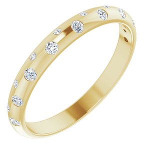 14k yellow 1/6 ctw diamond anniversary band size 6 