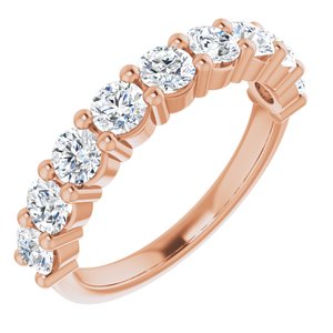 14k rose 1 1/3 ctw diamond anniversary band