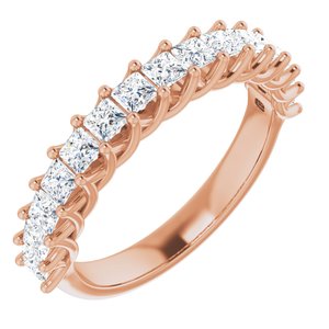 14k rose 1 ctw diamond anniversary band