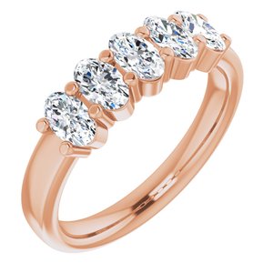 14k rose 1 1/4 ctw diamond anniversary band