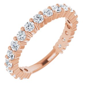 14k rose 1 1/5 ctw diamond anniversary band