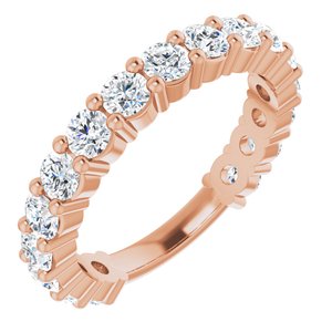 14k rose 1 1/2 ctw diamond anniversary band