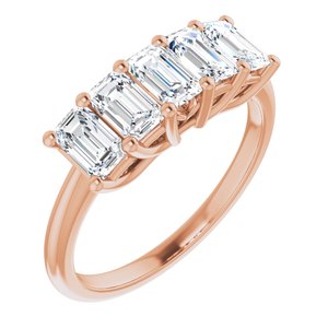 14k rose 1 5/8 ctw set anniversary band