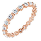 14k rose 1 ctw diamond eternity band 