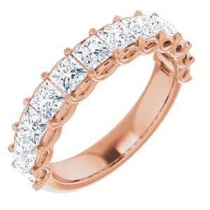 14k rose 1 9/10 ctw diamond anniversary band