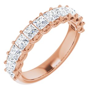 14k rose 1 1/2 ctw diamond anniversary band