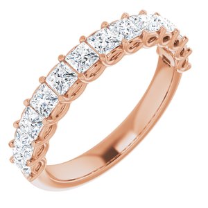 14k rose 1 1/5 ctw diamond anniversary band