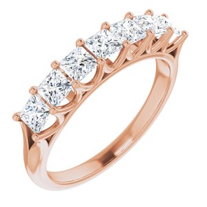 14k rose 1 1/8 ctw diamond anniversary band