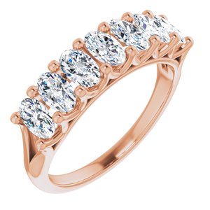 14k rose 1 3/4 ctw diamond anniversary band