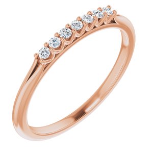 14k rose 1/10 ctw diamond anniversary band