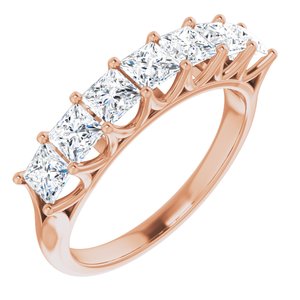 14k rose 1 3/8 ctw diamond anniversary band