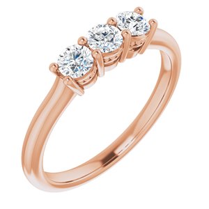 14k rose 1/2 ctw anniversary band