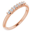 14k rose 1/10 ctw diamond anniversary band