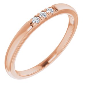 14k rose .06 ctw diamond anniversary band