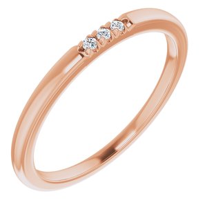 14k rose .03 ctw diamond anniversary band