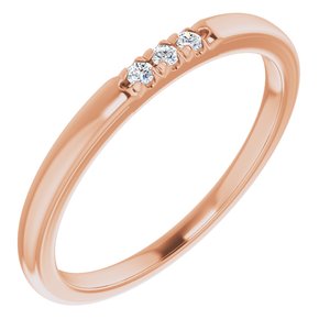 14k rose .04 ctw diamond anniversary band