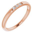 14k rose .06 ctw diamond french-set anniversary band