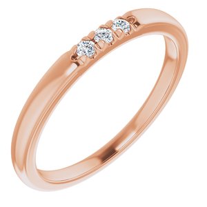 14k rose .06 ctw diamond french-set anniversary band