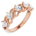 14k rose 1 ctw diamond anniversary band