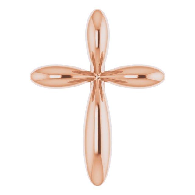 14k rose 10x7.72 mm cross pendant