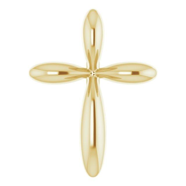 14k yellow 10x7.72 mm cross pendant