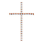 14k rose 1 ctw diamond cross pendant