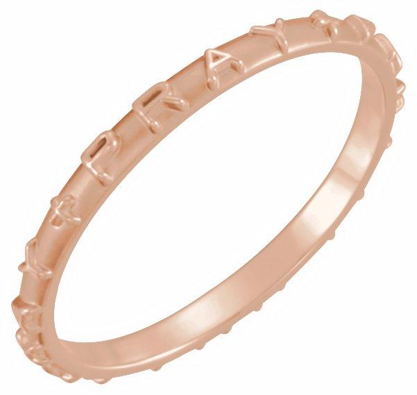 14k rose pray ring size 6