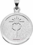 sterling silver 23 mm blessed sacrament pendant medal