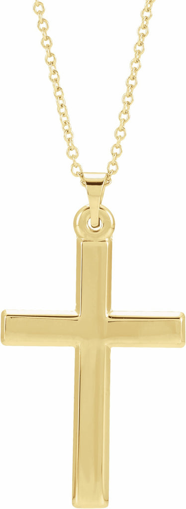 14k yellow cross necklace 