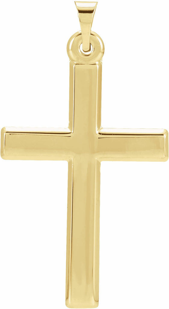 14k yellow cross pendant 