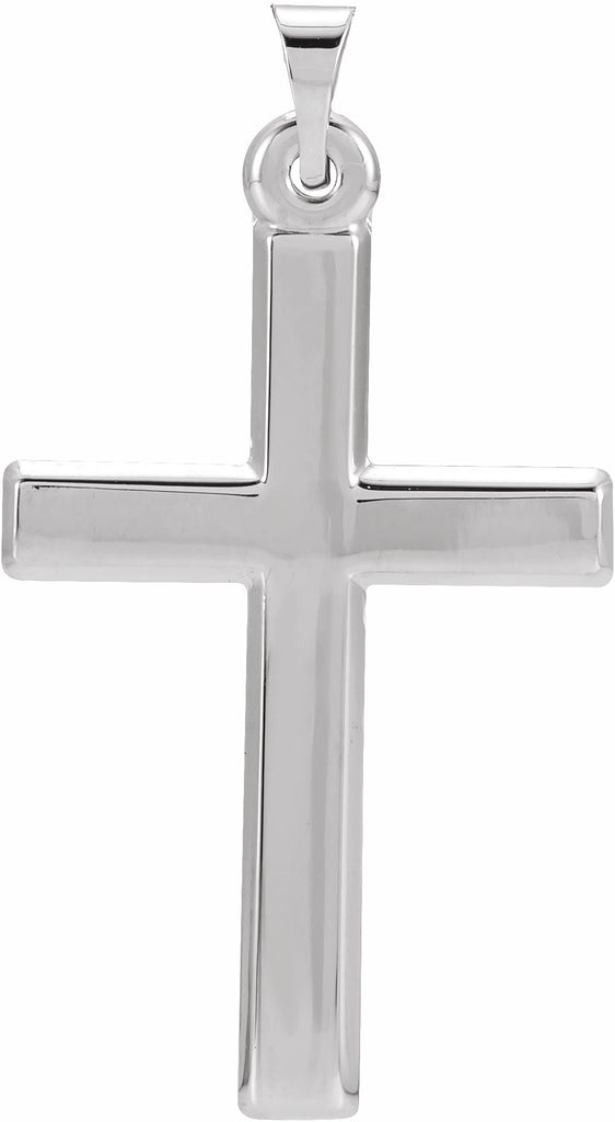 14k white cross pendant 