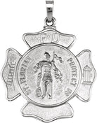 sterling silver 25.25 mm st. florian pendant