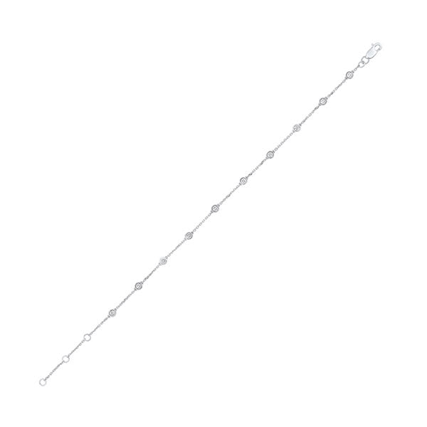 diamonds by the yard bracelet in 14k white gold (1/2 ct. tw.)