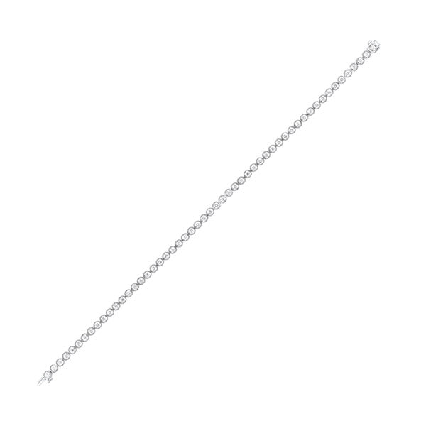 tru reflections bezel set diamond bracelet in 14k white gold (1 ct. tw.)