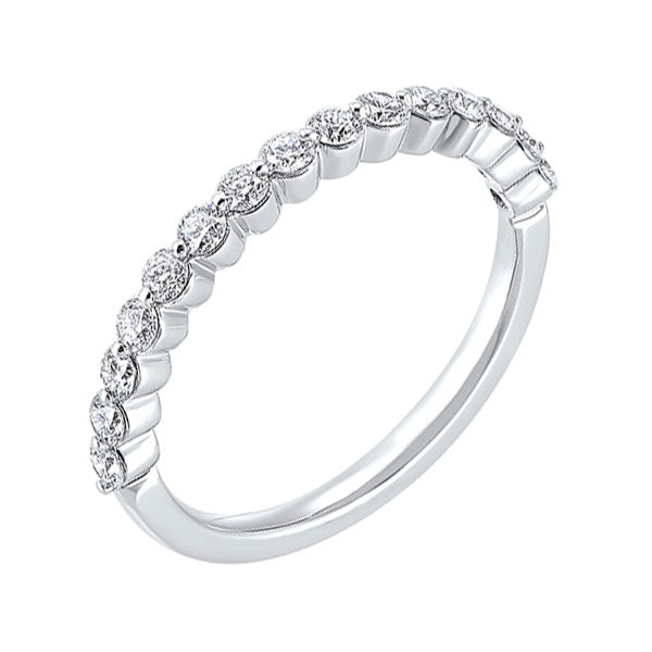 prong set diamond band 14k white gold (1/4 ct. tw.)